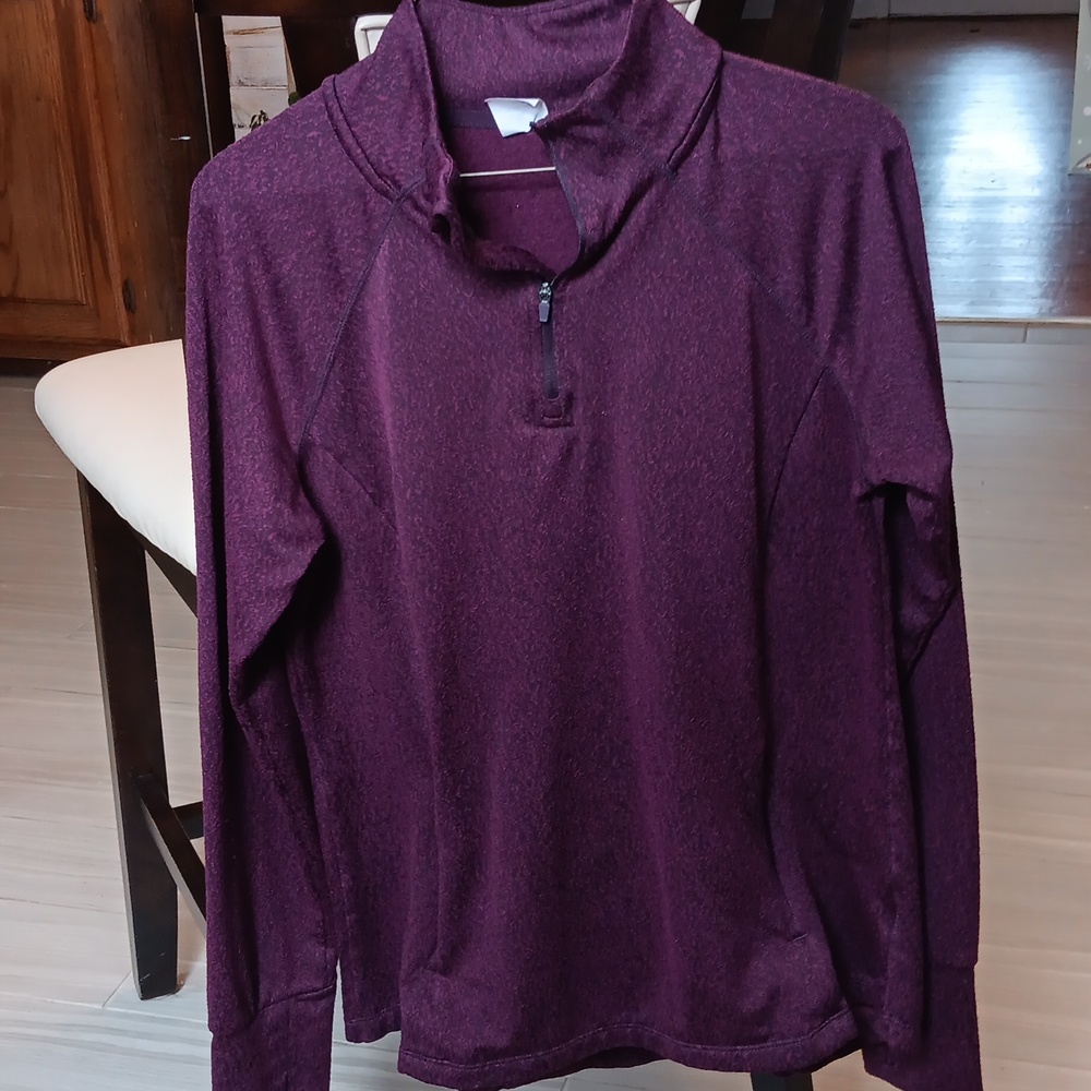 Elegant Dark Purple High-Collar Sweater